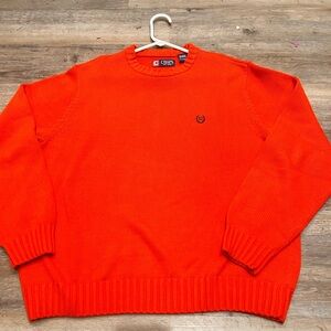 Chaps Men’s XL Vibrant Orange Pullover Crewneck Sweater